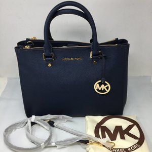 Michael Kors Large Navy Sutton Handbag